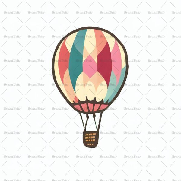 Verspielter Heißluftballon